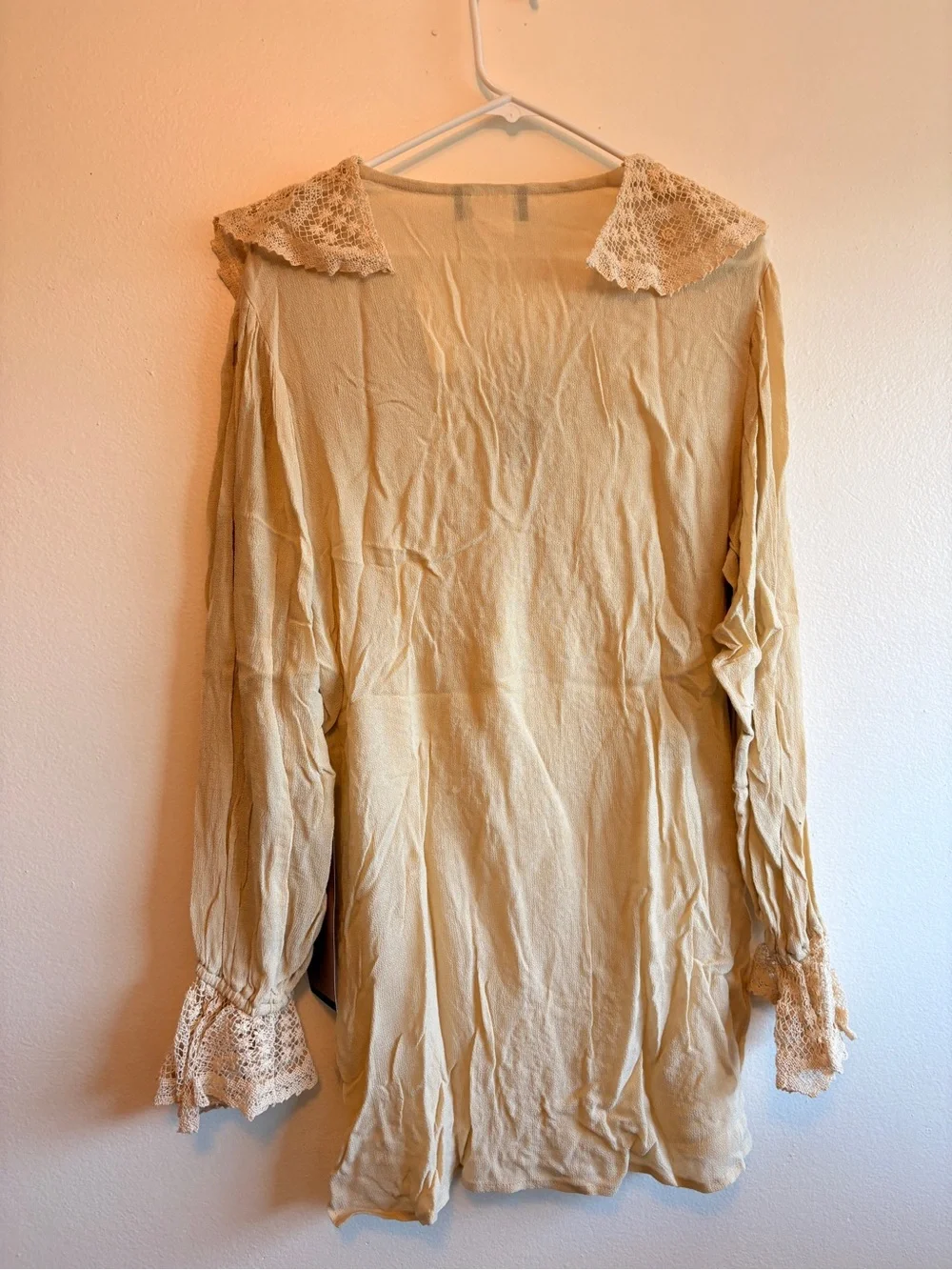 Carole Little Cream Crochet-Trim Blouse - Picture 3 of 3